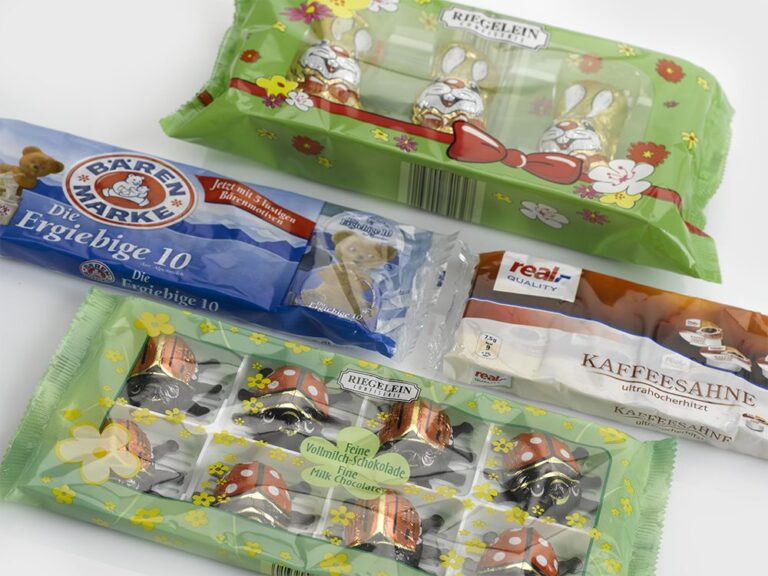 Chokladfigurer i förpackning