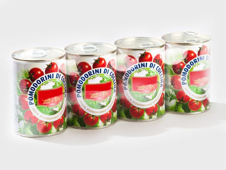 Multipack med grönsaker på burk i filmförpackning
